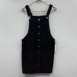 Tinseltown Black Corduroy Overall Dress‎ Skirt